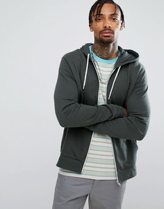 Худи зеленого цвета на молнии ASOS - Зеленый