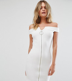 Платье с молнией спереди Missguided - Белый