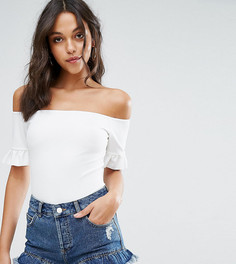 Боди с оборками на рукавах Missguided - Белый