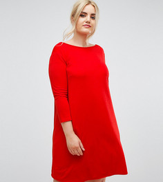 Свободное платье из крепа Club L Plus - Красный