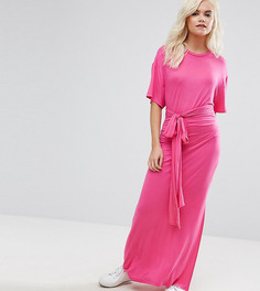 Платье макси с поясом ASOS PETITE - Розовый