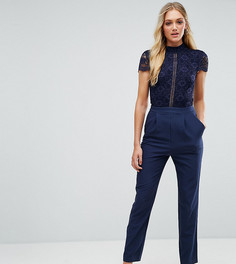 Комбинезон с кружевным топом ASOS TALL - Темно-синий