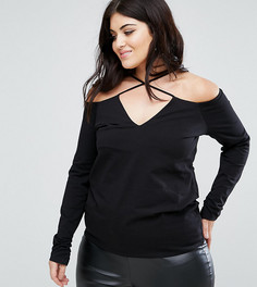 Топ с бретельками ASOS CURVE - Черный