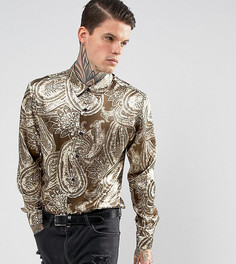 Рубашка с принтом пейсли классического кроя Reclaimed Vintage Inspired - Зеленый