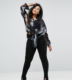 Леггинсы с молниями Religion Plus - Черный