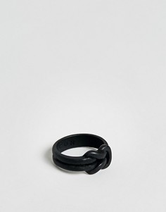 Черное кольцо с узлом Icon Brand Knott - Черный