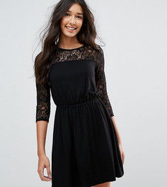 Платье мини с кружевными рукавами ASOS TALL - Черный