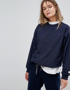 Свитшот с логотипом adidas - Темно-синий