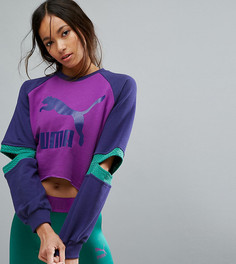 Свитшот с вырезами Puma эксклюзивно для Asos - Фиолетовый