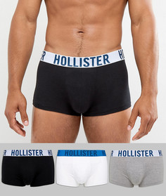 Набор из 3 боксеров-брифов (черные/белые/серые) Hollister - Мульти