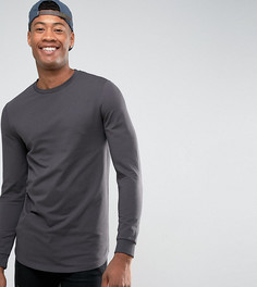 Длинный обтягивающий свитшот ASOS TALL - Черный