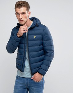 Темно-синяя легкая дутая куртка Lyle &amp; Scott - Темно-синий