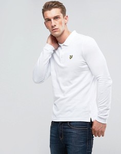 Белый лонгслив-поло Lyle &amp; Scott - Белый
