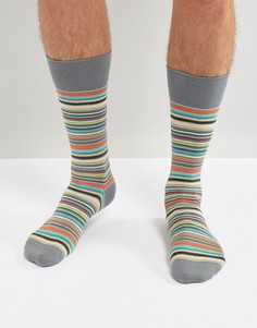Синие классические носки в разноцветную полоску Paul Smith - Синий