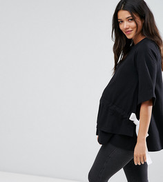 Топ со шнурком ASOS Maternity NURSING - Черный