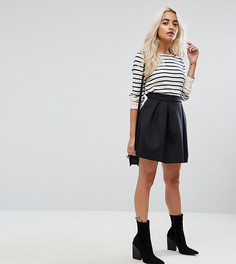 Мини-юбка со складками ASOS PETITE - Черный