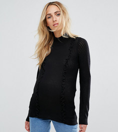Джемпер с оборками ASOS Maternity - Черный