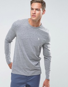 Серый лонгслив с круглым вырезом Abercrombie &amp; Fitch - Серый