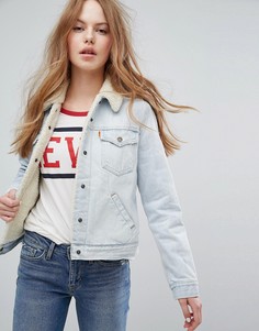 Джинсовая куртка с искусственным мехом Levis Orange Tab - Синий