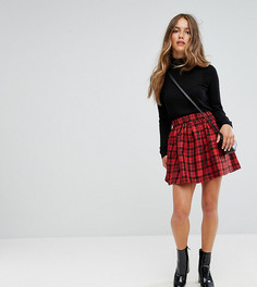 Расклешенная мини-юбка в клетку ASOS PETITE - Мульти