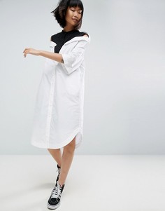 Платье-рубашка с заниженной линией плеч ASOS WHITE - Мульти
