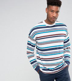 Оверсайз-лонгслив с полосками в стиле ретро ASOS TALL - Мульти