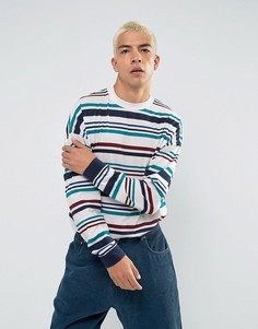Свободный лонгслив в полоску ASOS - Мульти
