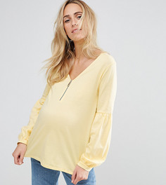 Топ с молнией спереди ASOS Maternity NURSING - Желтый