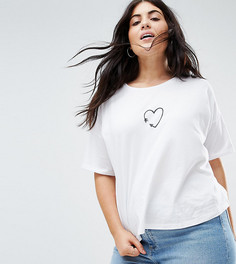 Футболка с сердцем-стрелой ASOS CURVE - Белый