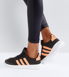 Черно-коралловые кроссовки adidas Originals FLB - Черный