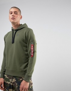 Худи оливкового цвета Alpha Industries X-Fit - Зеленый