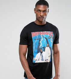 Футболка с принтом Notorious Big ASOS TALL - Черный