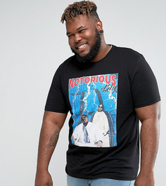 Длинная футболка Notorious Big ASOS PLUS - Черный