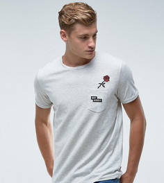 Футболка с вышивкой на кармане Jack &amp; Jones Originals - Серый
