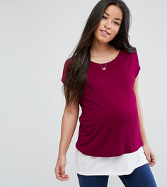 Двухслойная футболка для кормления ASOS Maternity - Красный