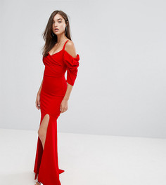 Платье макси со шлейфом TFNC - Красный
