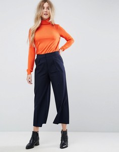 Укороченные брюки с заниженной талией ASOS Tailored - Темно-синий