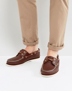 Классические кожаные мокасины Timberland - Коричневый