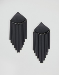 Металлические серьги с кисточками ASOS - Черный