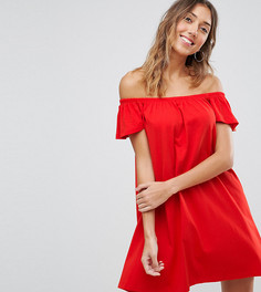 Платье мини с открытыми плечами ASOS TALL - Красный
