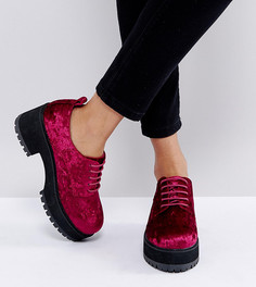 Туфли на каблуке для широкой стопы со шнуровкой ASOS OMEGA - Розовый