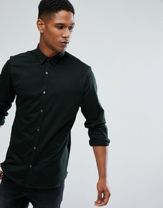 Трикотажная рубашка узкого кроя Jack &amp; Jones Premium - Зеленый