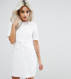 Короткое приталенное платье ASOS PETITE - Белый