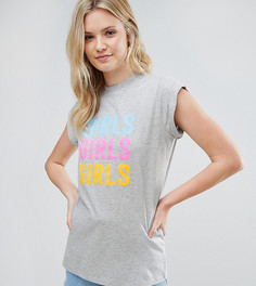 Футболка с принтом Girls ASOS TALL - Серый