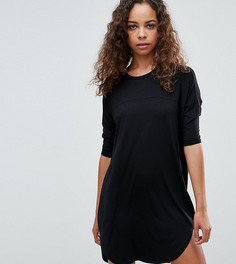 Свободное платье-футболка ASOS PETITE - Черный