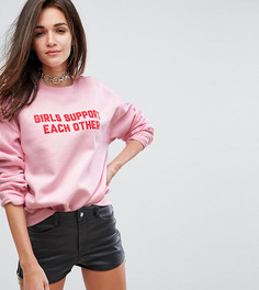 Свитер бойфренда с принтом Adolescent Clothing - Белый