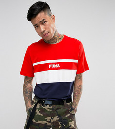 Красная футболка в стиле колор блок Puma эксклюзивно для ASOS - Красный
