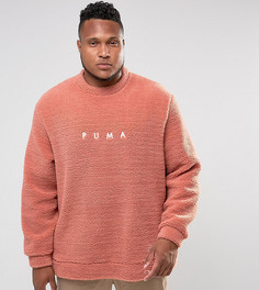 Розовый свитшот из искусственной цигейки Puma PLUS эксклюзивно для ASOS 57658102 - Розовый