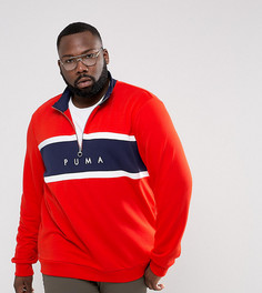 Красный свитшот с короткой молнией Puma PLUS эксклюзивно для ASOS 57658902 - Красный