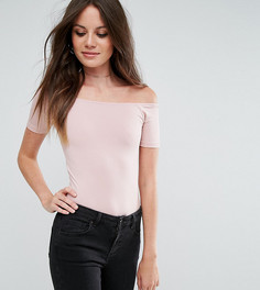 Боди с открытыми плечами и короткими рукавами ASOS TALL - Розовый